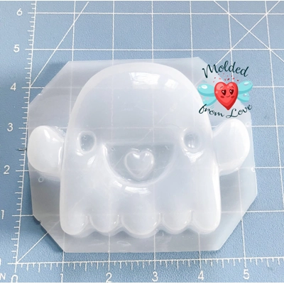 Kawaii Chibi Ghost Soap Or Bath Bomb Handmade Plastic Mold Kawaii Chibi Ghost Soap Or Bath Bomb Handmade Plastic Mold