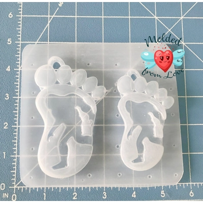 NEW! Larger Size Bigfoot Feet with Bigfoot Silhouette Keychains Handmade PLASTIC Resin Mold NEW! Larger Size Bigfoot Feet with Bigfoot Silhouette Keychains Handmade PLASTIC Resin Mold