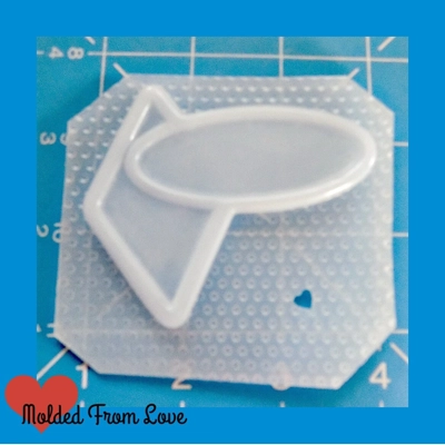 MFL Retro Oval and Triangle Open style Brooch Handmade Plastic Mold MFL Retro Oval and Triangle Open style Brooch Handmade Plastic Mold