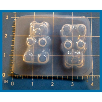 2 Large Size Gummy Bears Plastic Handmade Resin Mold