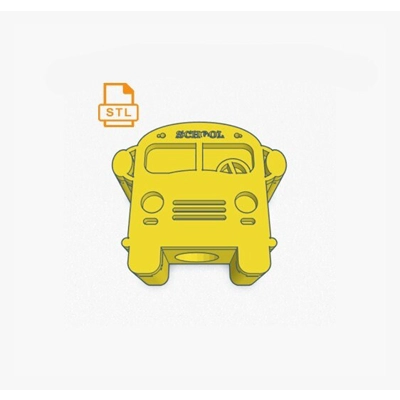 School Bus Straw Topper Buddy STL file For 3D printing School Bus Straw Topper Buddy STL file For 3D printing