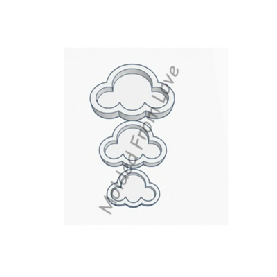 Kawaii Puffy Clouds Shaker STL File For 3-D Printing File Only Not the Pieces Kawaii Puffy Clouds Shaker STL File For 3-D Printing File Only Not the Pieces