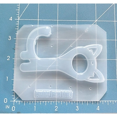 Kitty No Touch Door Hook Handmade Flexible Plastic Resin Mold Kitty No Touch Door Hook Handmade Flexible Plastic Resin Mold