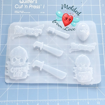 Friday 13th 4 Cavity Deluxe Pallet #2 Handmade Plastic Resin mold Friday 13th 4 Cavity Deluxe Pallet #2 Handmade Plastic Resin mold