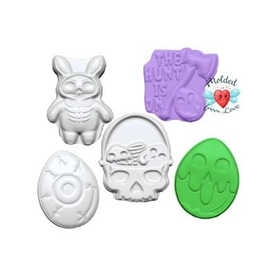 Creepy Easter Collection Soap or Bathbomb Handmade Plastic Mold