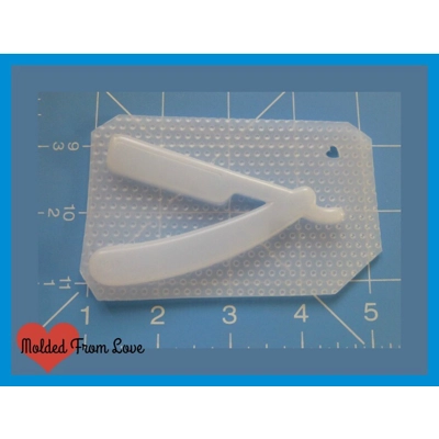 set of 2 Retro Razorblade handmade Plastic Mold set of 2 Retro Razorblade handmade Plastic Mold