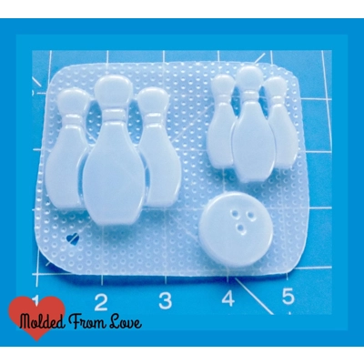 Bowling Pin Trio Pallet Handmade Plastic Mold Bowling Pin Trio Pallet Handmade Plastic Mold