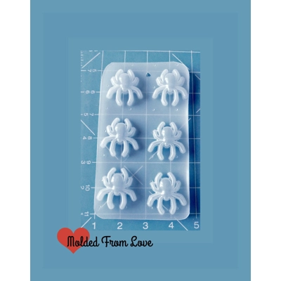Pallet of 6 small layered Spiders handmade Plastic Mold Pallet of 6 small layered Spiders handmade Plastic Mold