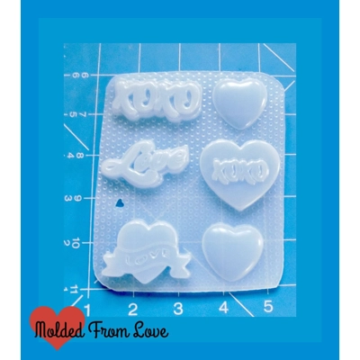 Love Words and Hearts Pallet Handmade Plastic Mold Love Words and Hearts Pallet Handmade Plastic Mold