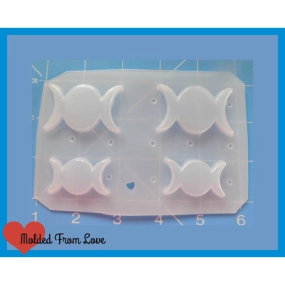 4 Small Size Triple Goddess Shapes Handmade Flexible Resin Mold 4 Small Size Triple Goddess Shapes Handmade Flexible Resin Mold