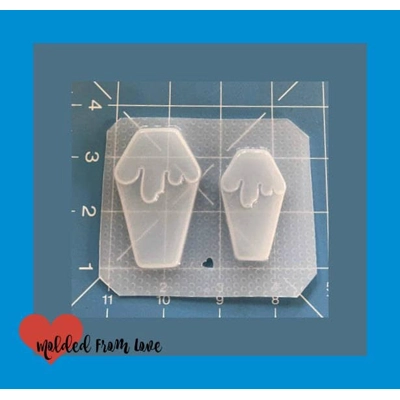 Martha Franco's Melty Bat Collection - 2 Kawaii Frosted Coffins handmade Plastic Mold Martha Franco's Melty Bat Collection - 2 Kawaii Frosted Coffins handmade Plastic Mold