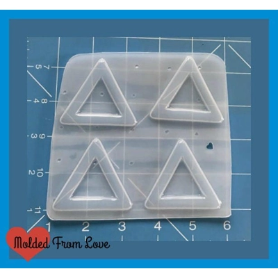 4 Retro Flat Triangle Shapes Plastic Handmade Resin Mold 4 Retro Flat Triangle Shapes Plastic Handmade Resin Mold