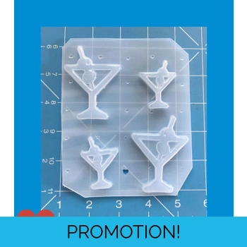 4 Retro Martini Gl..