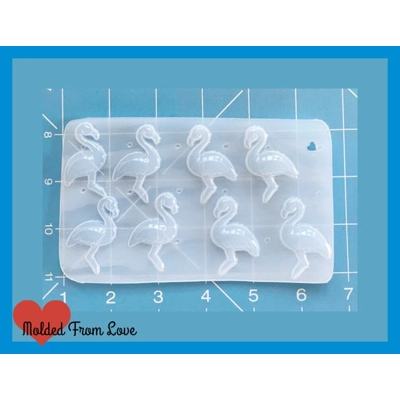 New Left and Right Facing Flamingo Shapes Handmade Plastic Mold New Left and Right Facing Flamingo Shapes Handmade Plastic Mold