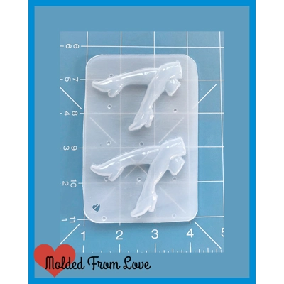 Jody's Pair of Retro Pinup High Heel Legs Handmade Plastic Mold Jody's Pair of Retro Pinup High Heel Legs Handmade Plastic Mold