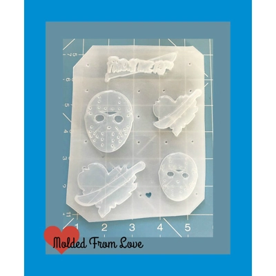 Horror Hockey Mask 5 Cavity Deluxe Pallet Handmade Plastic Resin mold