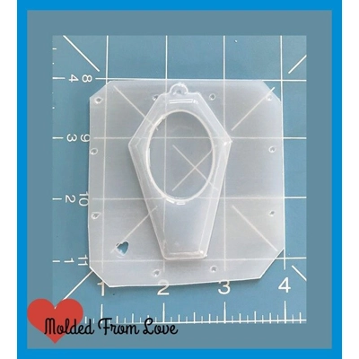 Faceted Coffin Setting 30x40mm Plastic Resin Mold Faceted Coffin Setting 30x40mm Plastic Resin Mold