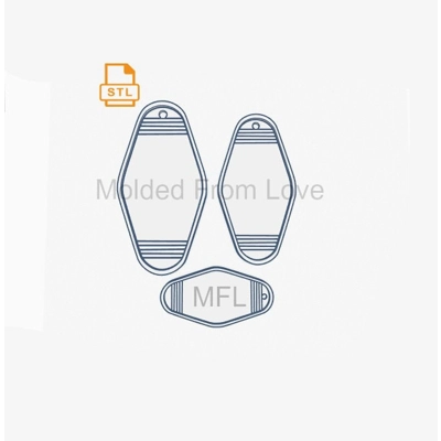 Retro Motel Room Key Fobs STL File For 3-D Printing File Only Not the Pieces Retro Motel Room Key Fobs STL File For 3-D Printing File Only Not the Pieces