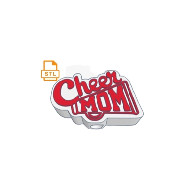 Cheer Mom Straw Topper Buddy STL file For 3D printing Cheer Mom Straw Topper Buddy STL file For 3D printing