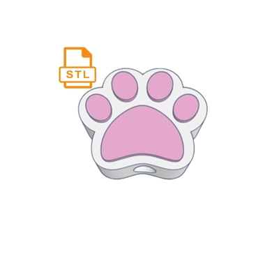 Cute Paw Straw Topper Buddy STL file For 3D printing Cute Paw Straw Topper Buddy STL file For 3D printing