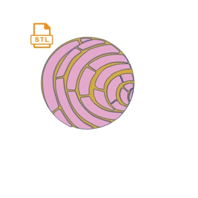 Regular Concha Straw Topper Buddy STL file For 3D printing Regular Concha Straw Topper Buddy STL file For 3D printing