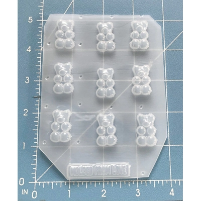 Pallet of 9 small size Gummy Bears handmade Plastic Resin Mold Pallet of 9 small size Gummy Bears handmade Plastic Resin Mold