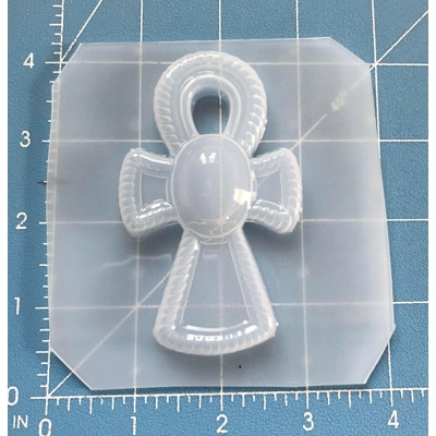 Ornate Chunky Ankh Mold with Dome Handmade Plastic Mold Ornate Chunky Ankh Mold with Dome Handmade Plastic Mold