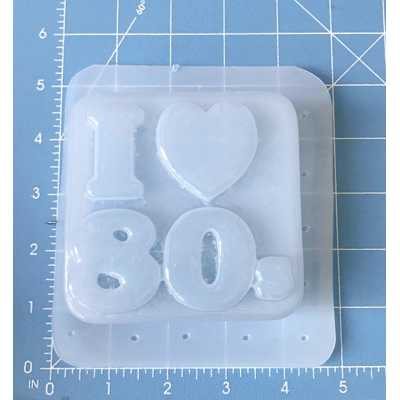 I Love 80's Soap Or Bath Bomb Handmade Plastic Resin Mold I Love 80's Soap Or Bath Bomb Handmade Plastic Resin Mold