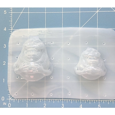 Small Bite Size Slimy Ghosts Handmade Plastic Resin Mold Small Bite Size Slimy Ghosts Handmade Plastic Resin Mold