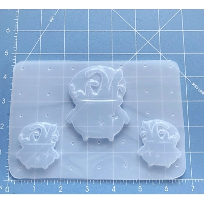 NEW! Mid Century Retro Witches Brew and 2 small Left and Right Handmade Plastic Resin Mold NEW! Mid Century Retro Witches Brew and 2 small Left and Right Handmade Plastic Resin Mold