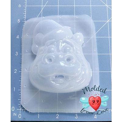 MFL Christmas Hippo Soap/ Bath Bomb Handmade Plastic Resin Mold MFL Christmas Hippo Soap/ Bath Bomb Handmade Plastic Resin Mold