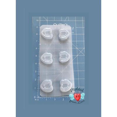 6 Bite Size Small Vampire Lips Handmade Plastic Mold 6 Bite Size Small Vampire Lips Handmade Plastic Mold