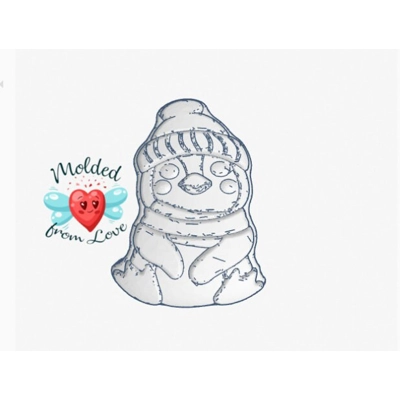 Cute Winter Penguin soap,bath bomb, chocolate, Wax, Plaster Handmade Plastic Resin Mold Cute Winter Penguin soap,bath bomb, chocolate, Wax, Plaster Handmade Plastic Resin Mold