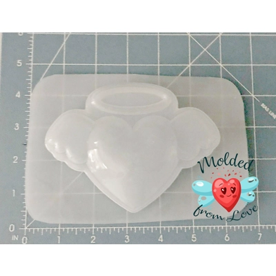 Angel Heart Plastic Mold, Soap mold, Bathbomb mold, Bath bomb mold, Chocolate mold, Clay mold, Wax m Angel Heart Plastic Mold, Soap mold, Bathbomb mold, Bath bomb mold, Chocolate mold, Clay mold, Wax m