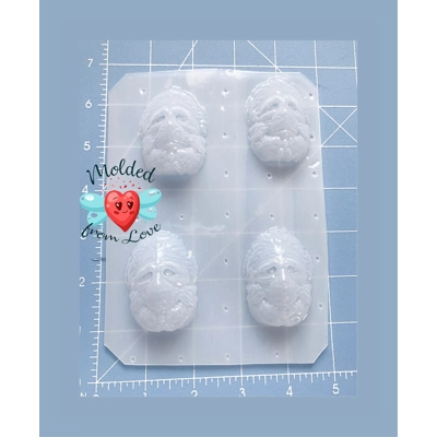 4 Bite Size Big Foot Heads Handmade Plastic Mold, Chocolate mold, Wax Melt mold, Clay mold, Plaster 4 Bite Size Big Foot Heads Handmade Plastic Mold, Chocolate mold, Wax Melt mold, Clay mold, Plaster