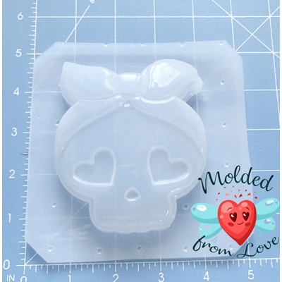 Bandana Skele Girl Soap/Bath Bomb/chocolates/Clay/Wax/Plaster Handmade Plastic Mold Bandana Skele Girl Soap/Bath Bomb/chocolates/Clay/Wax/Plaster Handmade Plastic Mold
