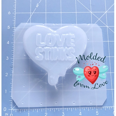 Love Stinks Drippy Melty Heart Soap Or Bath Bomb Handmade Plastic Resin Mold Love Stinks Drippy Melty Heart Soap Or Bath Bomb Handmade Plastic Resin Mold