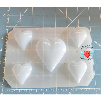 5 Cavity Vampire/Pointy Heart shapes Handmade Plastic Mold 5 Cavity Vampire/Pointy Heart shapes Handmade Plastic Mold