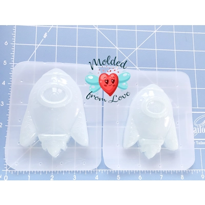 Retro Rocket Ship Soap Or Bath Bomb Handmade Plastic Resin Mold Retro Rocket Ship Soap Or Bath Bomb Handmade Plastic Resin Mold