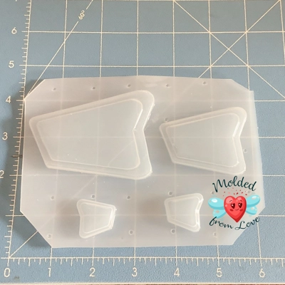 NEW! Vintage Mid Century Fishtail Sign Brooches pallet  handmade Plastic Mold