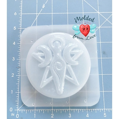 Triple Moon Goddess Round Soap Or Bath Bomb Handmade Plastic Resin Mold Triple Moon Goddess Round Soap Or Bath Bomb Handmade Plastic Resin Mold