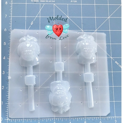 Godzilla Lollypop/chocolate handmade plastic mold Godzilla Lollypop/chocolate handmade plastic mold