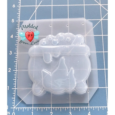 Bubbling Witch Cauldron Soap Or Bath Bomb Handmade Plastic Mold Bubbling Witch Cauldron Soap Or Bath Bomb Handmade Plastic Mold