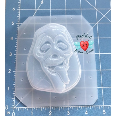 Scary Mask with tongue sticking out Handmade Plastic Mold BathBomb Mold | Plastic Mold | Soap Mold | Scary Mask with tongue sticking out Handmade Plastic Mold BathBomb Mold | Plastic Mold | Soap Mold |