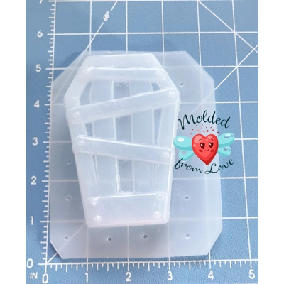 Boarded Up Coffin Handmade Plastic Mold BathBomb Mold | Plastic Mold | Soap Mold | Chocolate Mold | Boarded Up Coffin Handmade Plastic Mold BathBomb Mold | Plastic Mold | Soap Mold | Chocolate Mold |