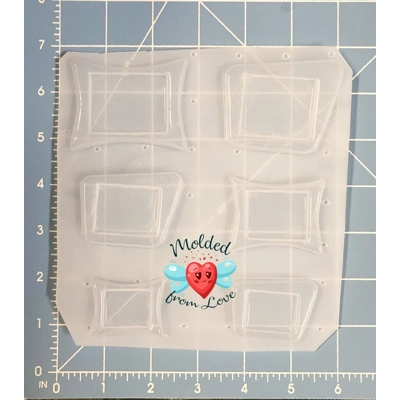 6 Open Retro Frames Deluxe Pallet handmade Plastic Mold 6 Open Retro Frames Deluxe Pallet handmade Plastic Mold