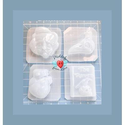 Mr. Poe set Handmade Plastic Mold BathBomb Mold | Plastic Mold | Soap Mold | Chocolate Mold | Candl Mr. Poe set Handmade Plastic Mold BathBomb Mold | Plastic Mold | Soap Mold | Chocolate Mold | Candl