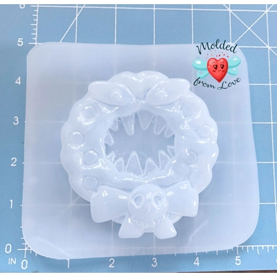Haunted Christmas Wreath Handmade Plastic Mold BathBomb Mold | Plastic Mold | Soap Mold | Chocolate Haunted Christmas Wreath Handmade Plastic Mold BathBomb Mold | Plastic Mold | Soap Mold | Chocolate