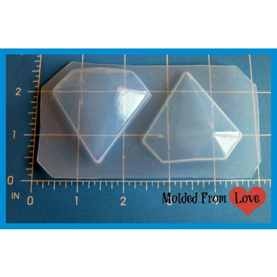 Double Diamond Flexible Plastic Handmade Resin Mold Double Diamond Flexible Plastic Handmade Resin Mold