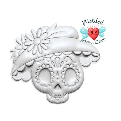 Dia De Muerta Lady Soap/Chocolate/Wax/Clay/Plaster Handmade Plastic Mold Dia De Muerta Lady Soap/Chocolate/Wax/Clay/Plaster Handmade Plastic Mold